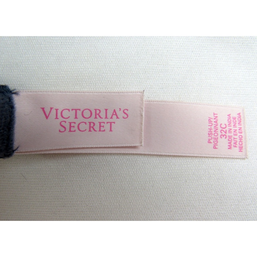 Victoria's Secret Bra Gray Animal Print Push-Up Padded Underwired Size 32C - Picture 7 of 7